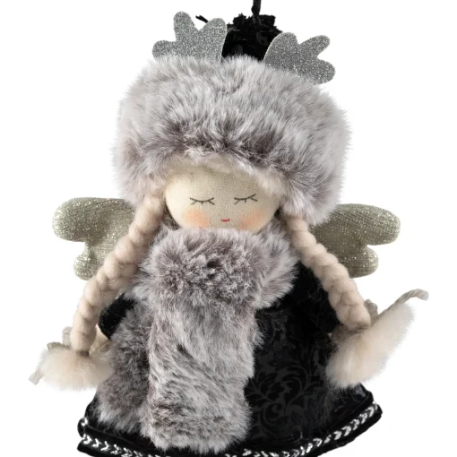 Winter Girl Angel Hanging Christmas Figure Ornament - 8.5"