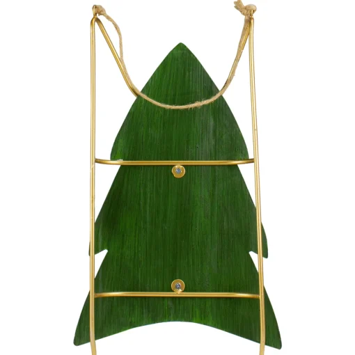 Wooden "Believe" Christmas Snow Sled Decoration - 18.25" - Green