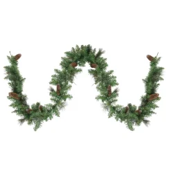 Yorkville Pine and Glitter Pinecone Artificial Christmas Garland - 9' x 10" - Unlit